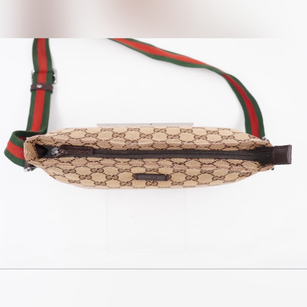BN22 ❣️ GUCCI Monogram Web Flat Messenger Crossbody - Picture 3 of 13